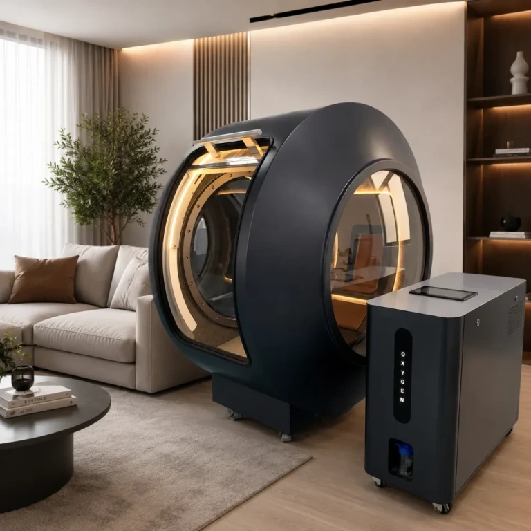 Черная капсульная барокамера Oxycron с кислородным концентратором